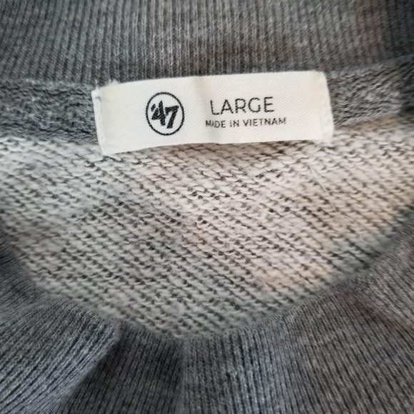 47 Brand OSU Cowboys Sweatshirt Large Gray Orange Cropped Hem College - Picture 7 of 12